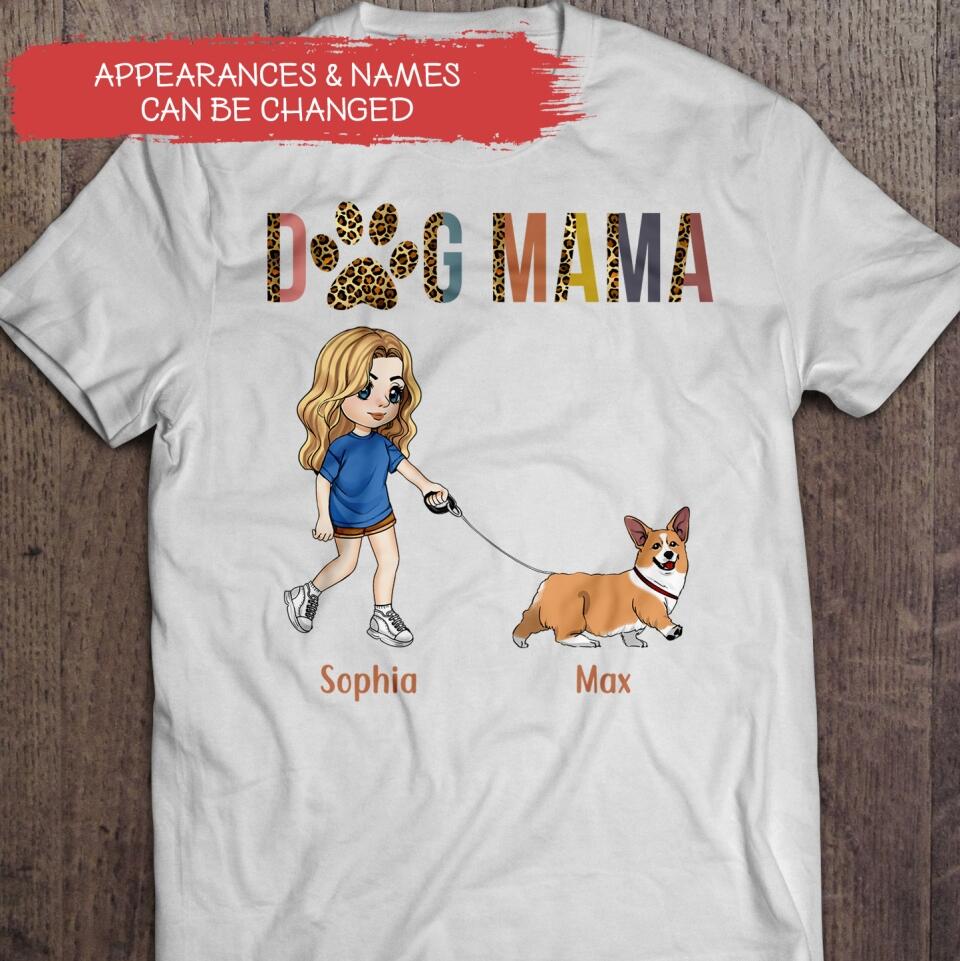 Dog Mom - Personalized T-shirt, Dog Mama Shirt, Gift For Dog Mom