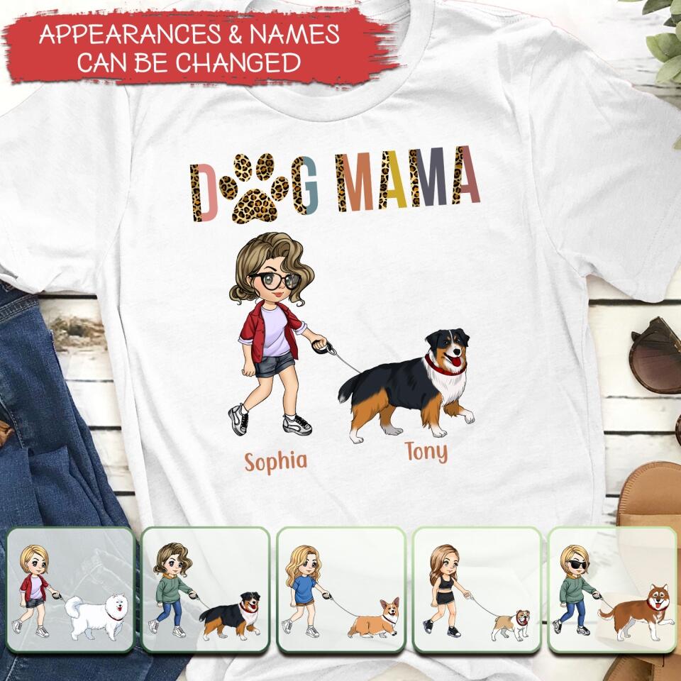 Dog Mom - Personalized T-shirt, Dog Mama Shirt, Gift For Dog Mom