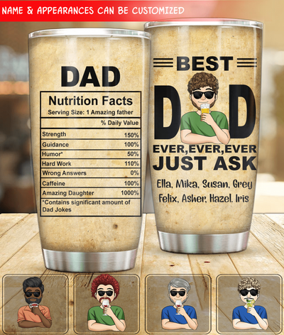 Best Dad Ever, Ever, Ever - Personalized Tumbler