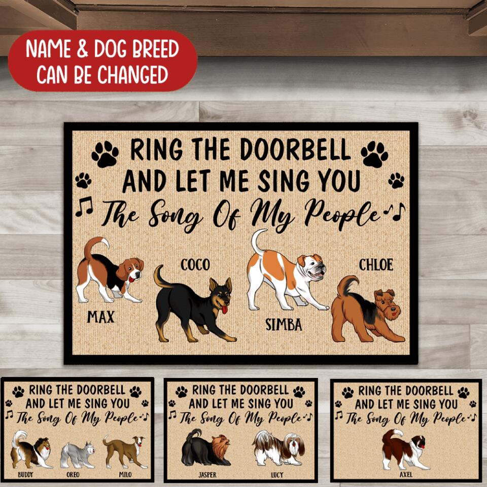 Ring The Doorbell And Let Me Sing You The Song Of My People - Personalized Doormat