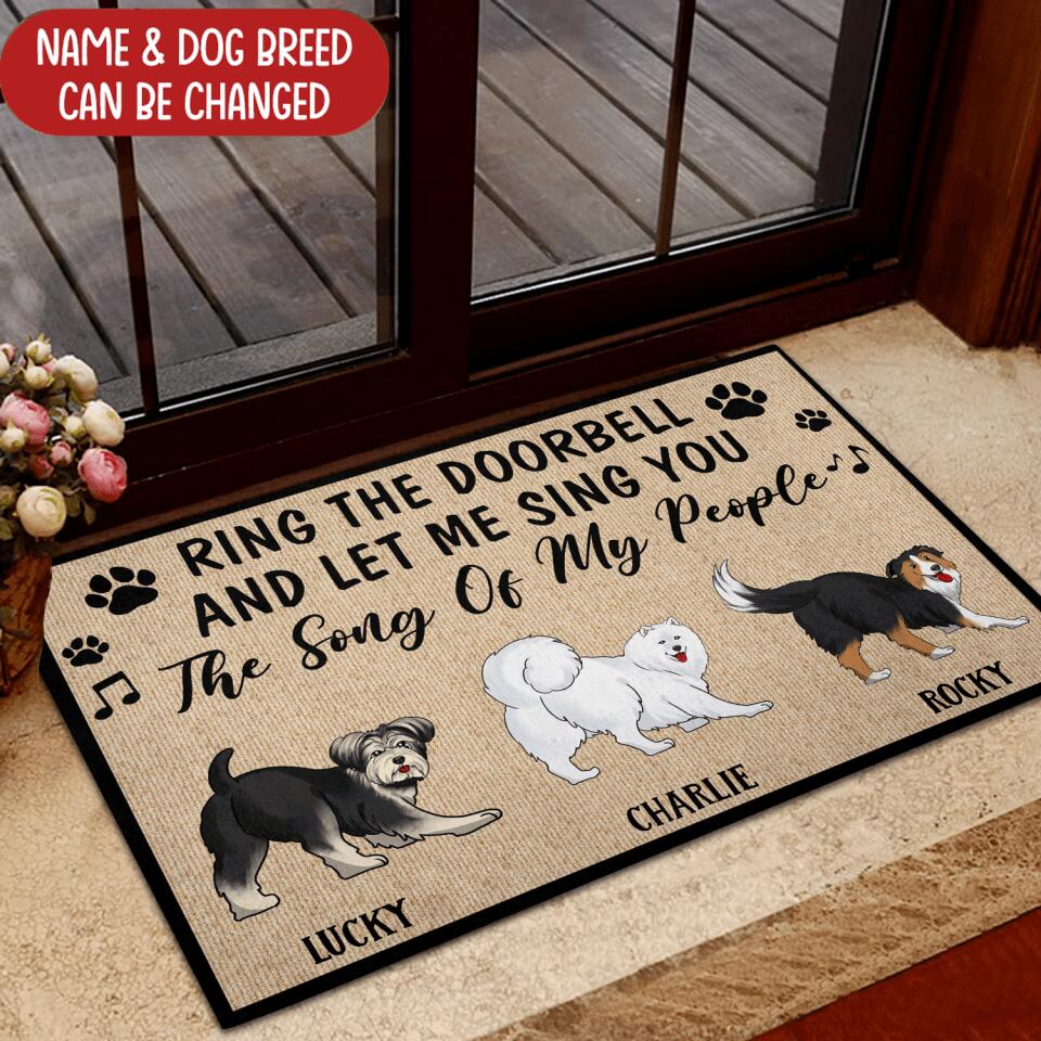 Ring The Doorbell And Let Me Sing You The Song Of My People - Personalized Doormat