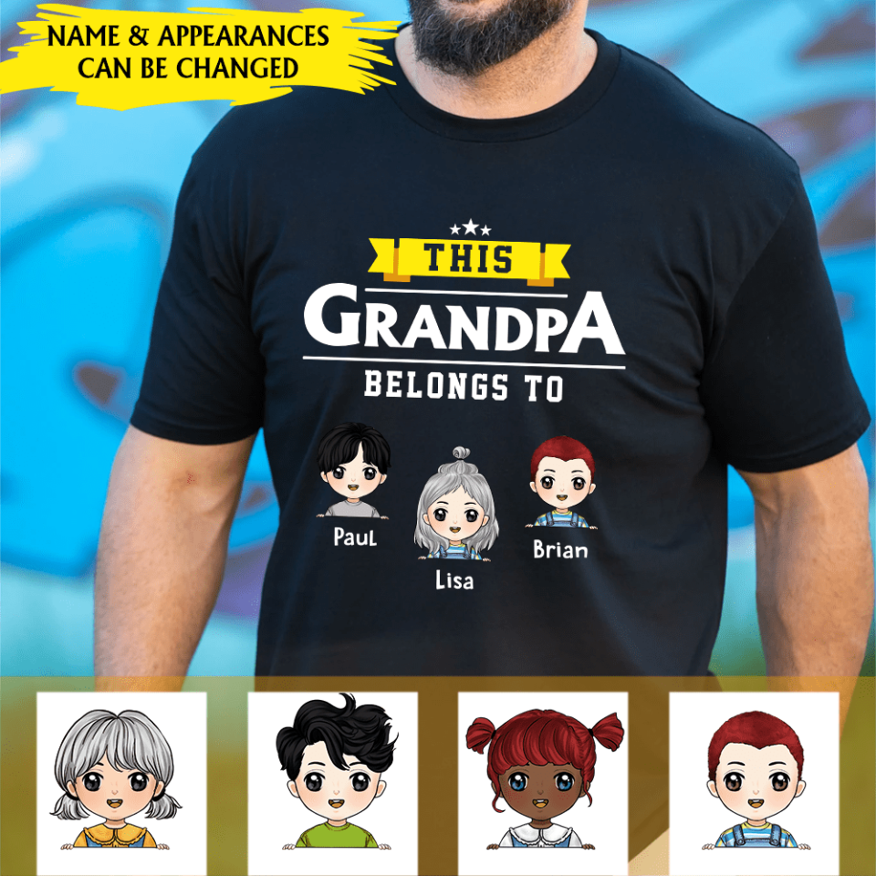 This Is Grandpa Belongs To - Personalized T-shirt