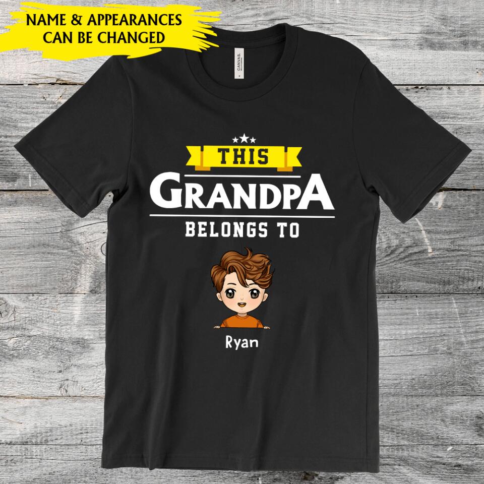 This Is Grandpa Belongs To - Personalized T-shirt