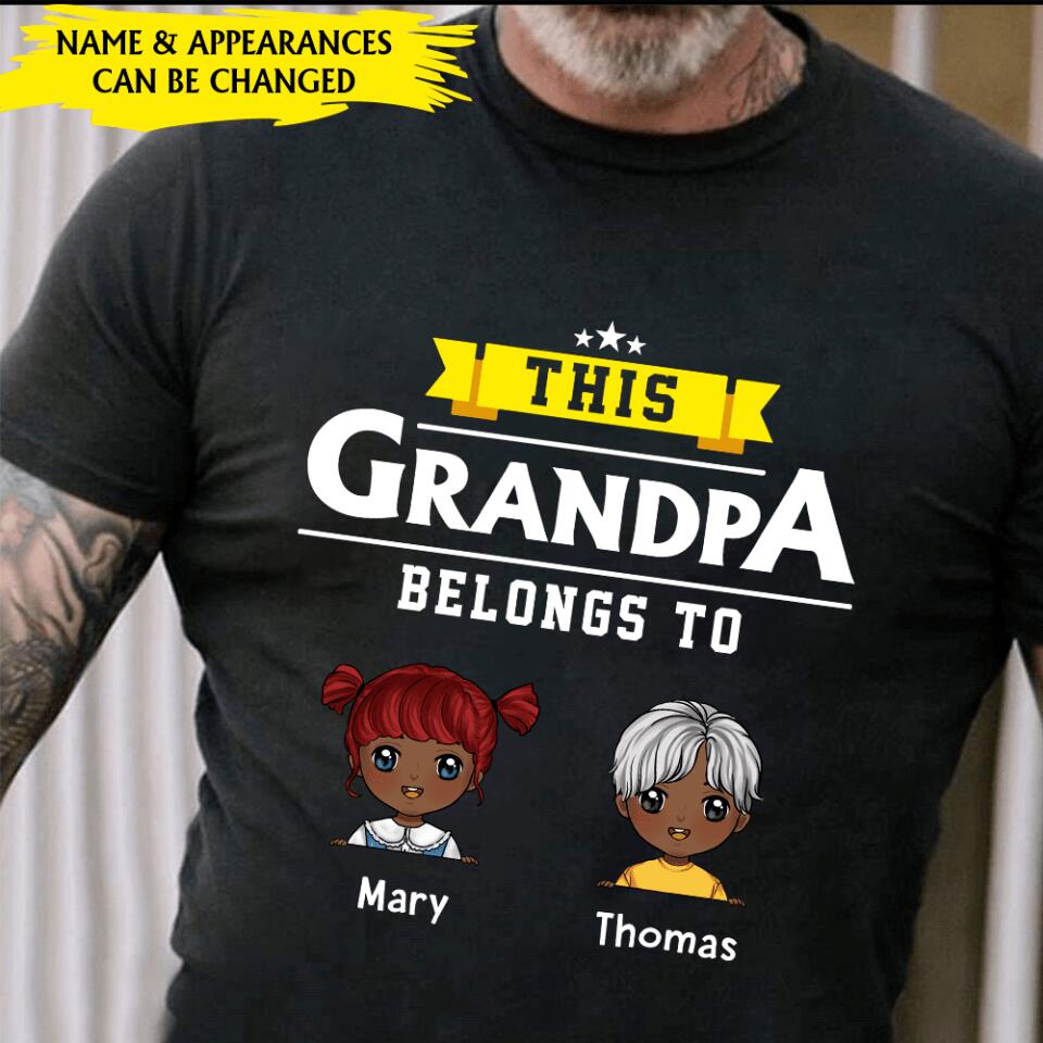 This Is Grandpa Belongs To - Personalized T-shirt