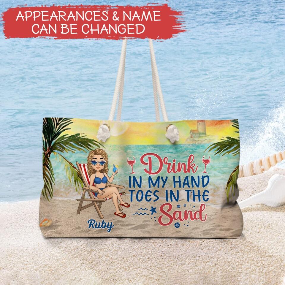 The Beach Is Calling And I Must Go - Personalized Beach Bag