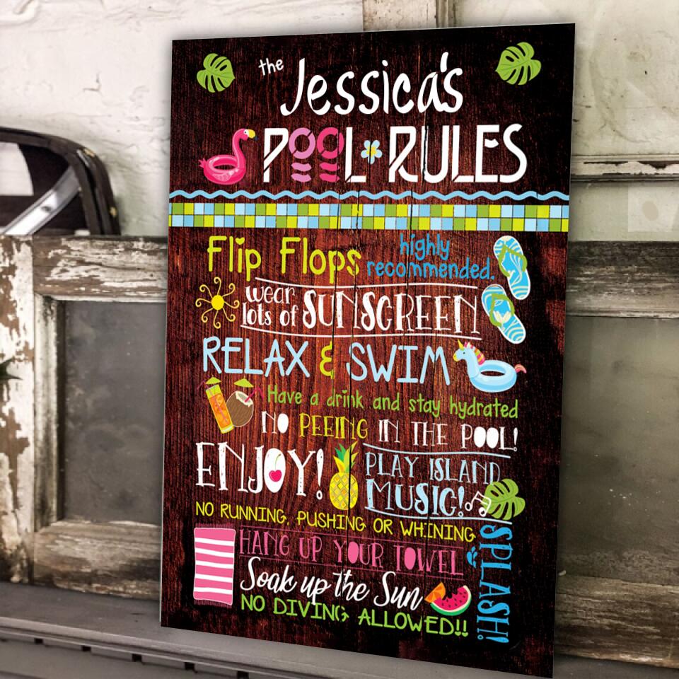Poor Rules, Flip Flops Highly Recommended - Personalized Metal Sign