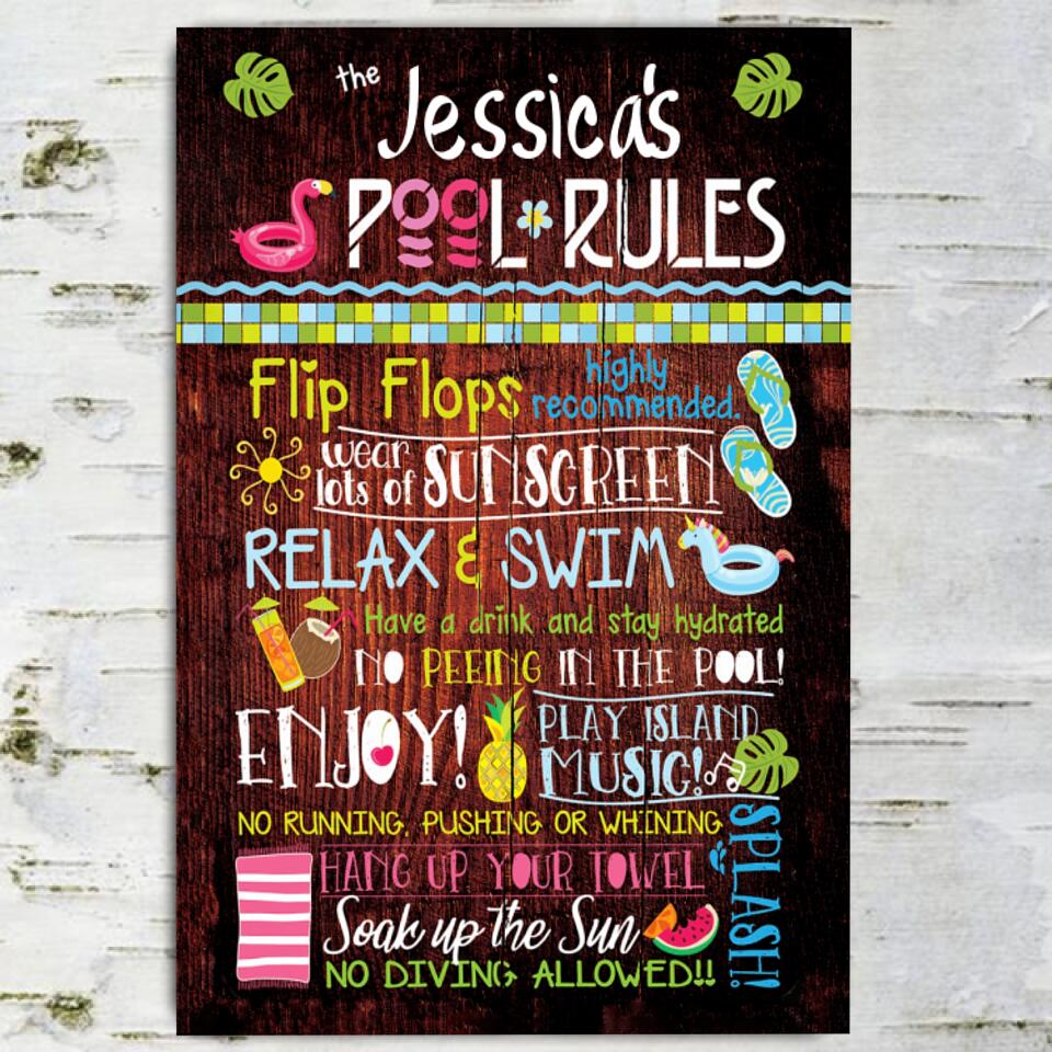 Poor Rules, Flip Flops Highly Recommended - Personalized Metal Sign