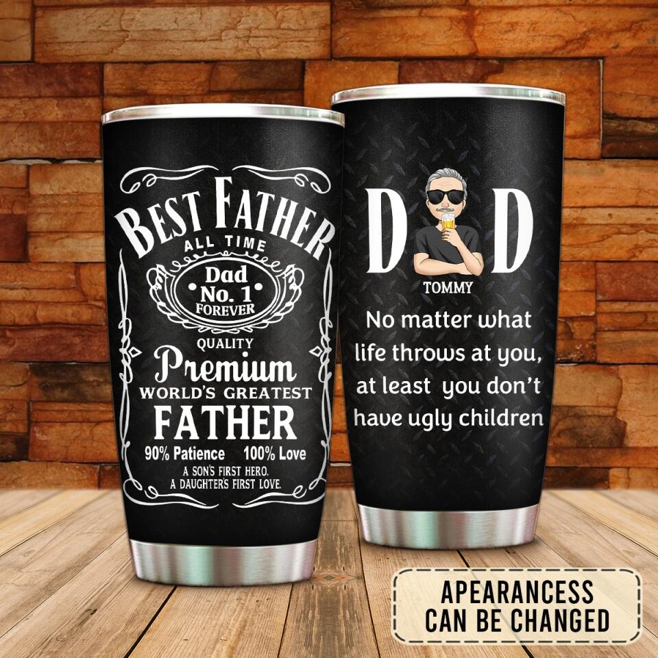 No Matter What Life Throws At You, Gift for Dad - Personalized Tumbler
