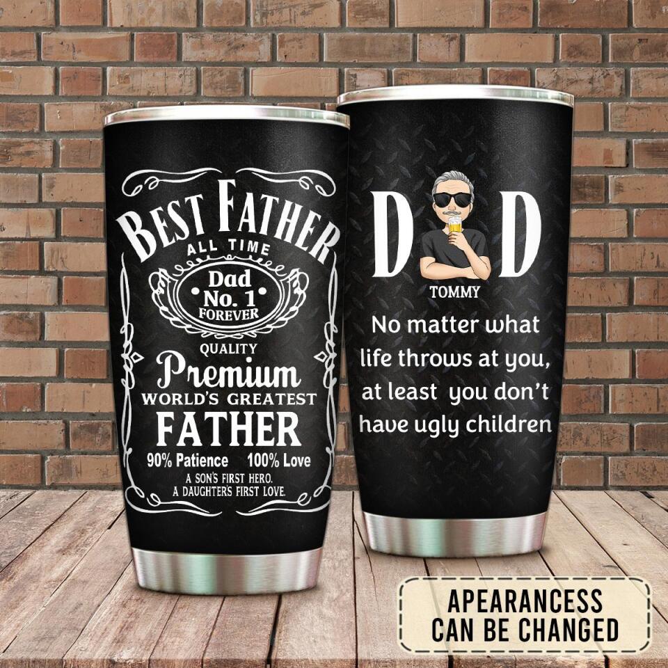 No Matter What Life Throws At You, Gift for Dad - Personalized Tumbler