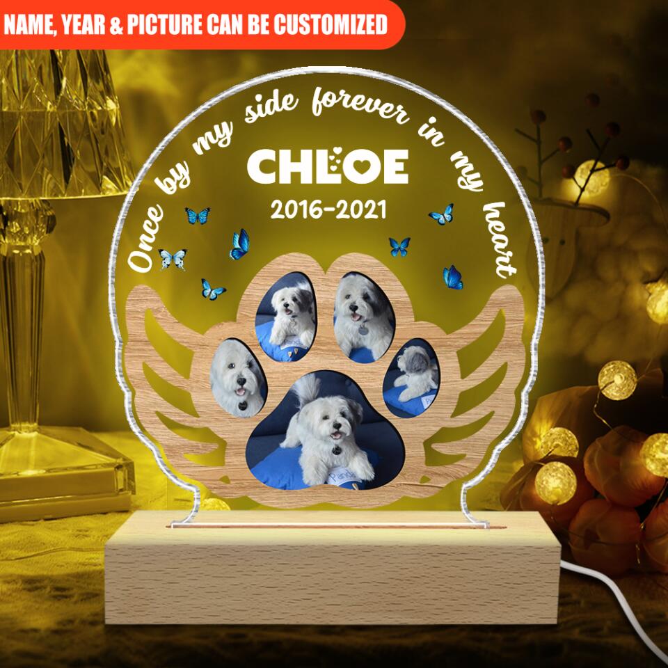 Once By My Side Forever In My Heart - Personalized Acrylic Lamp