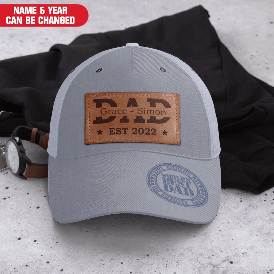 Happy Father's Day To Word's Best Dad - Personalized Classic Cap, Gift For Dad