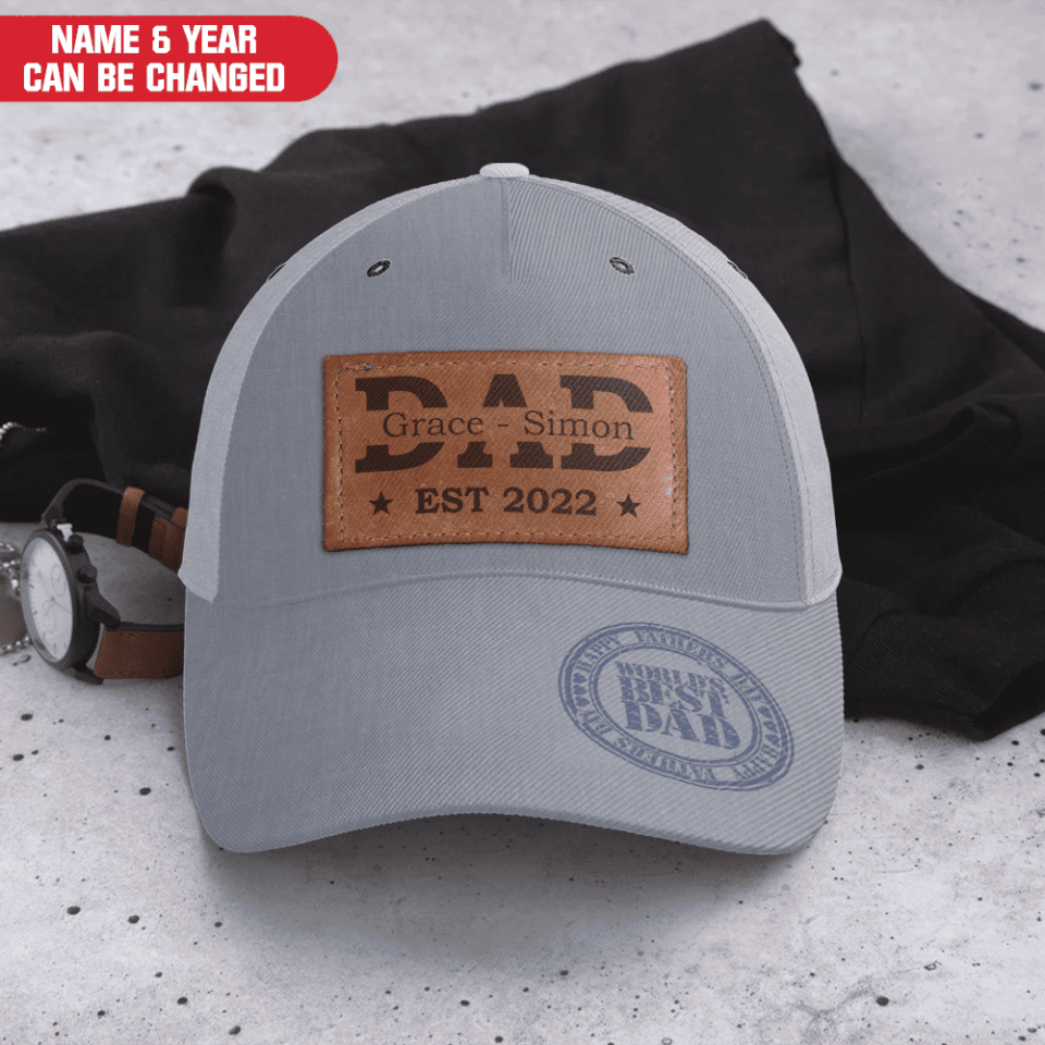 Happy Father&#39;s Day To Word&#39;s Best Dad - Personalized Classic Cap, Gift For Dad
