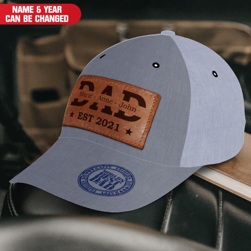 Happy Father's Day To Word's Best Dad - Personalized Classic Cap, Gift For Dad