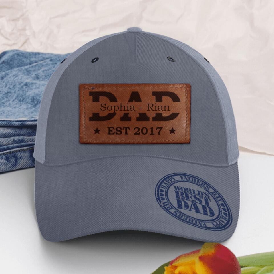 Happy Father's Day To Word's Best Dad - Personalized Classic Cap, Gift For Dad