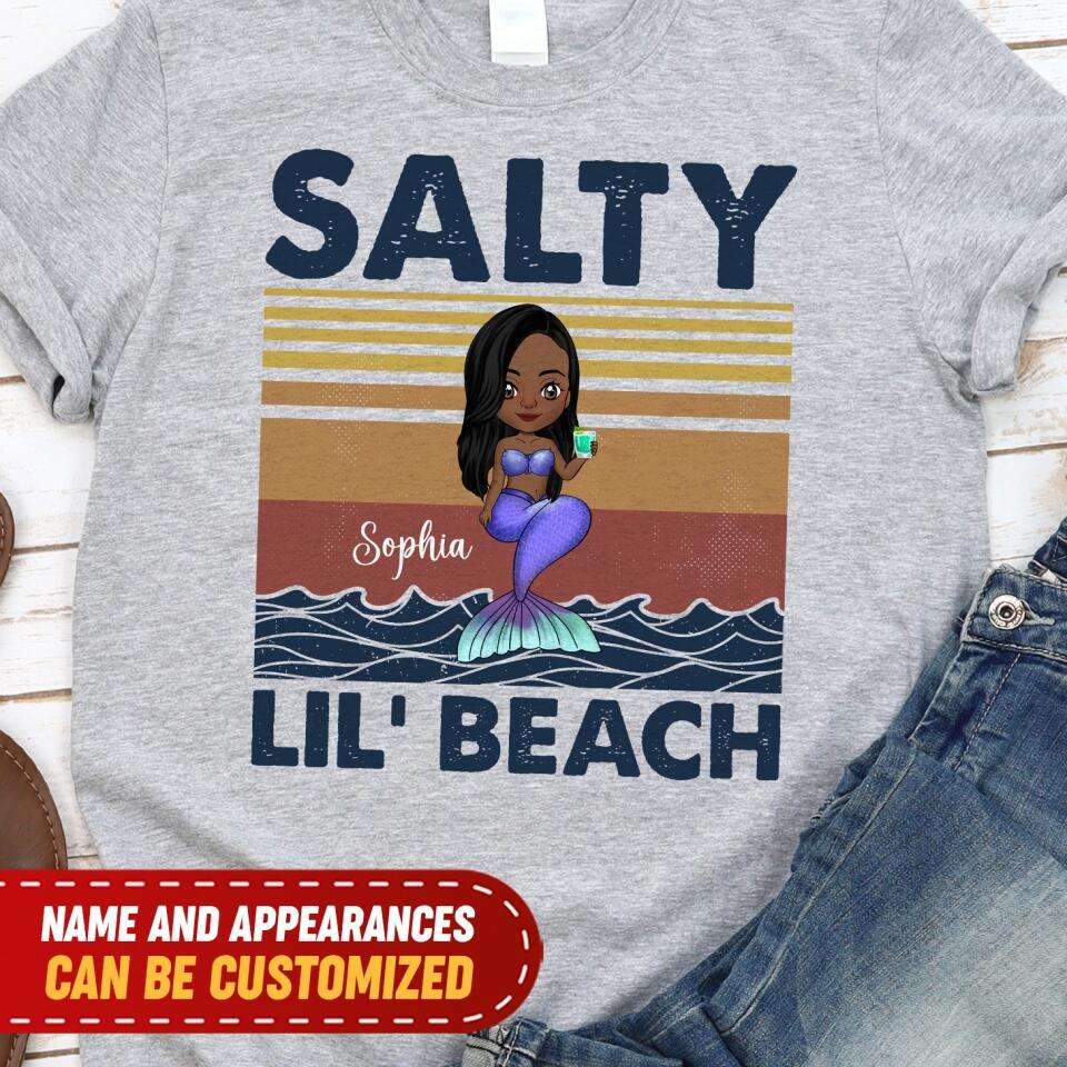 Salty Lil' Beach - Personalized T-Shirt, Gift For Beach Lovers