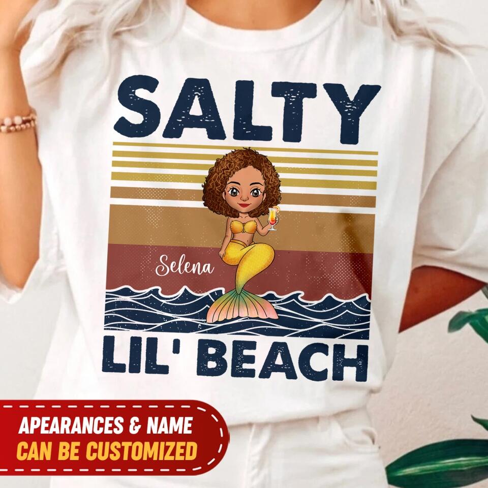 Salty Lil' Beach - Personalized T-Shirt, Gift For Beach Lovers