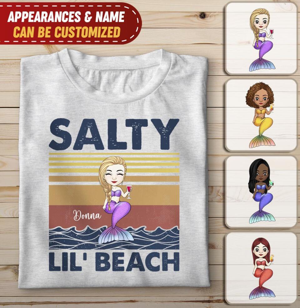 Salty Lil' Beach - Personalized T-Shirt, Gift For Beach Lovers