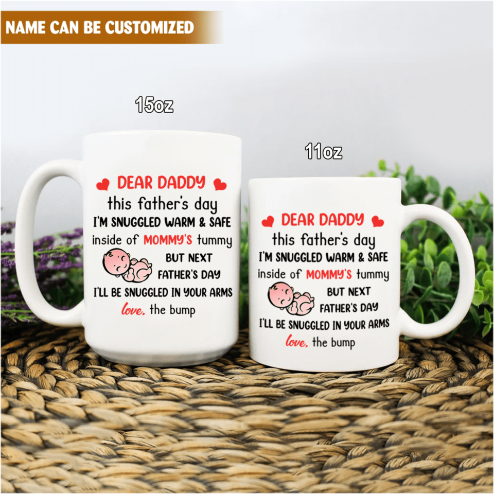 Pregnancy Gift for Dad To Be - Personalized Mug for Father's Day, First Father's Day Gift