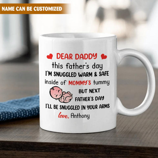Pregnancy Gift for Dad To Be - Personalized Mug for Father's Day, First Father's Day Gift