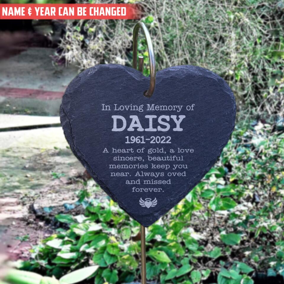 Personalized Memorial Plaque and Hook, Thoughtful Garden Gift, Bereavement Gift, Garden Memorial, Sympathy Gift