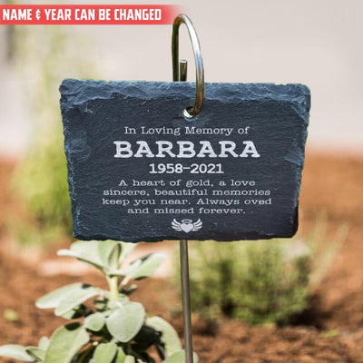 Personalized Memorial Plaque and Hook, Thoughtful Garden Gift, Bereavement Gift, Garden Memorial, Sympathy Gift