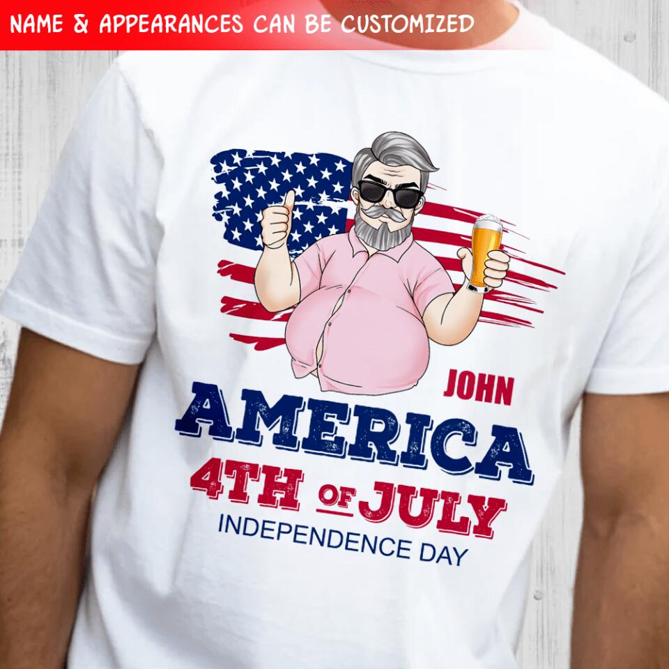 Happy Independence Day - Personalized T-shirt, 4th Of July Shirt, Gift for Men