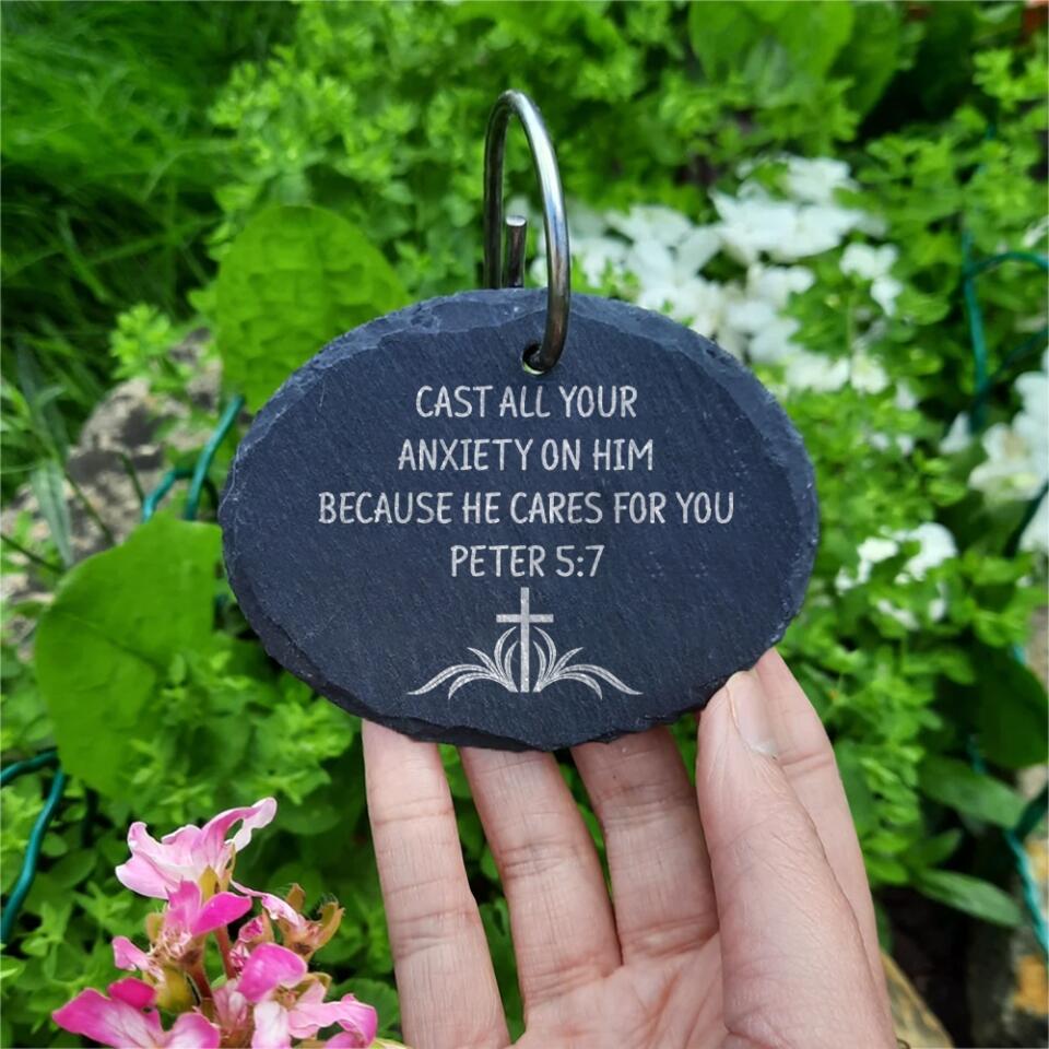 Personalized Scripture Stones Slate Garden, Garden Decor