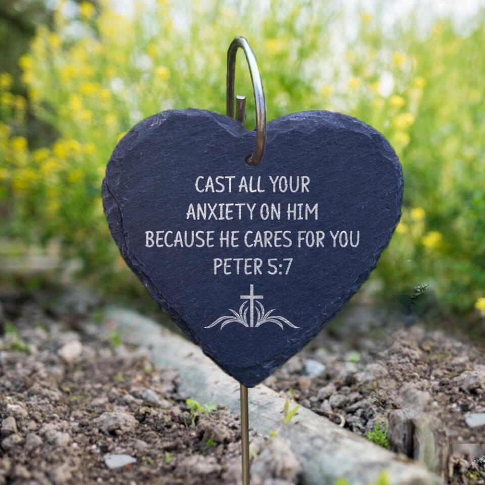 Personalized Scripture Stones Slate Garden, Garden Decor