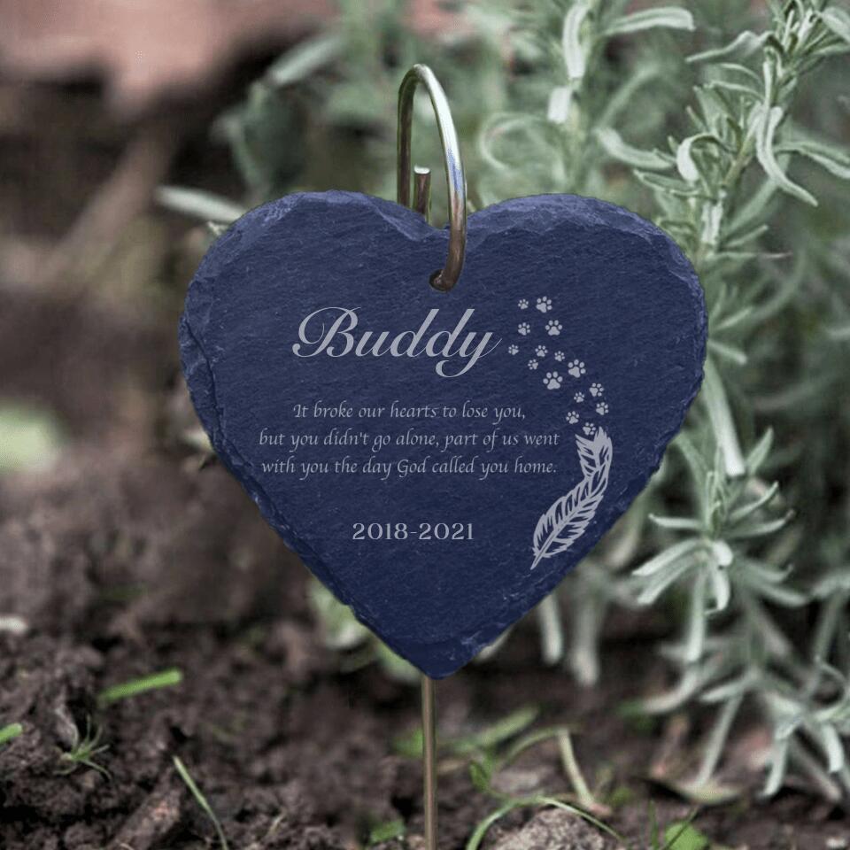 Goodbyes Are Not Forever, Custom Engraved Garden Slate Sign, Personalized Pet Loss Gift, Garden Memorial