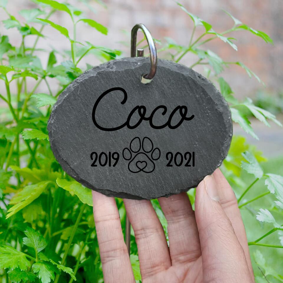 Personalized Thoughtful Garden Gift, pet memorial slate, pet loss memorial, slate garden