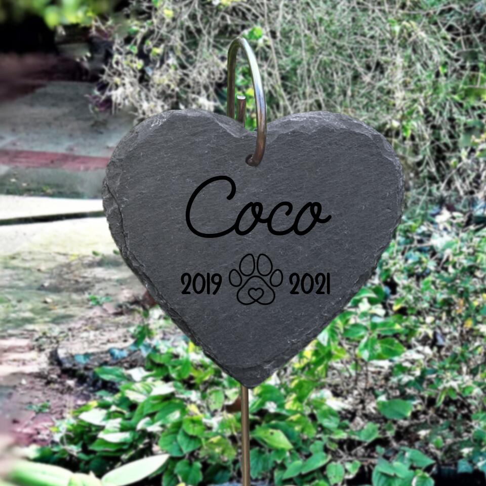 Personalized Thoughtful Garden Gift, pet memorial slate, pet loss memorial, slate garden
