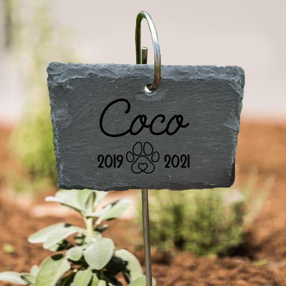 Personalized Thoughtful Garden Gift, pet memorial slate, pet loss memorial, slate garden
