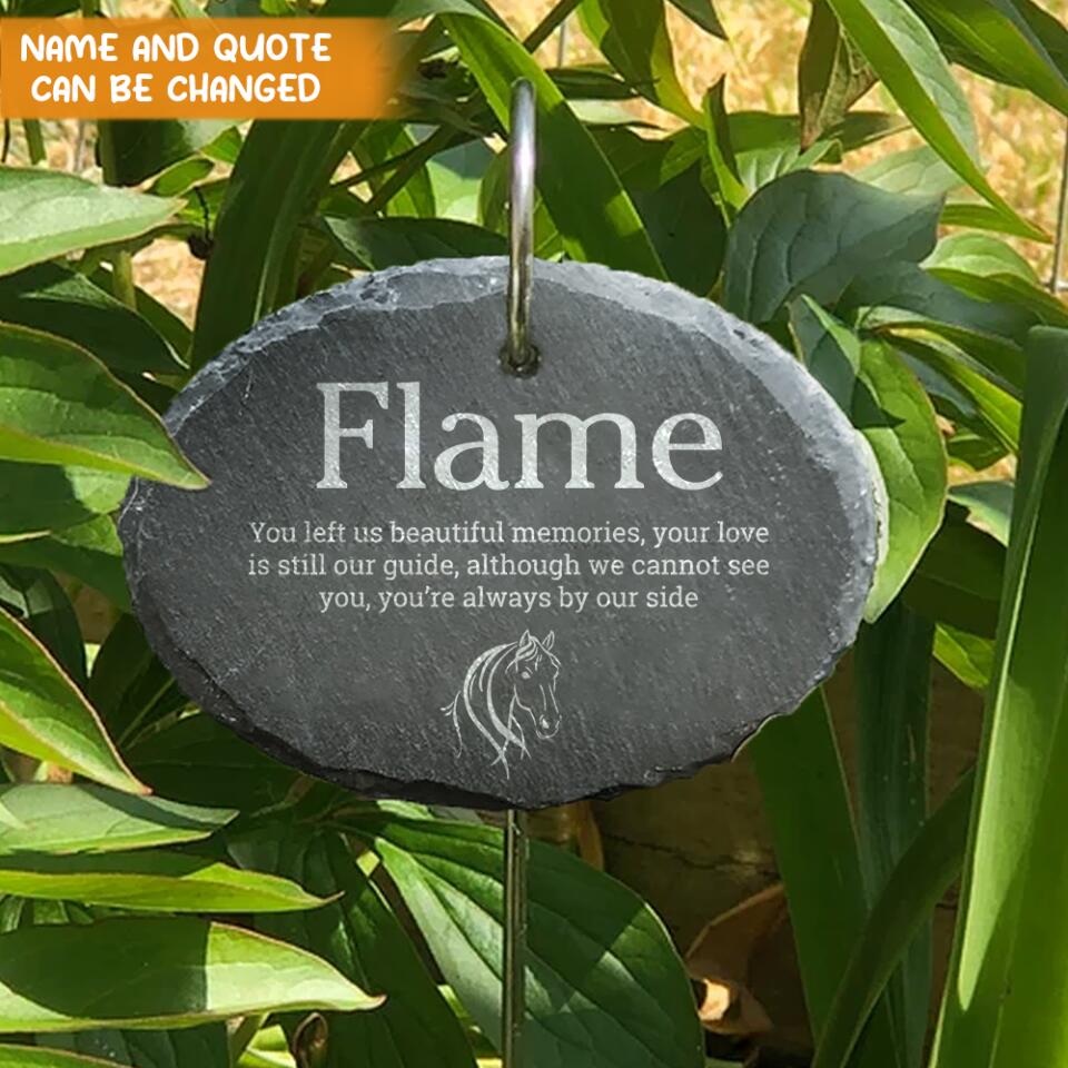 Personalized Horse Memorial Plaque, Grave Decoration, Heart Memorial Marker, In Memory Of, Sympathy Gift, Garden Memorial