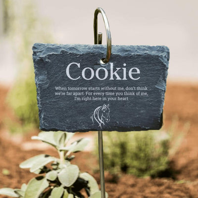 Personalized Horse Memorial Plaque, Grave Decoration, Heart Memorial Marker, In Memory Of, Sympathy Gift, Garden Memorial