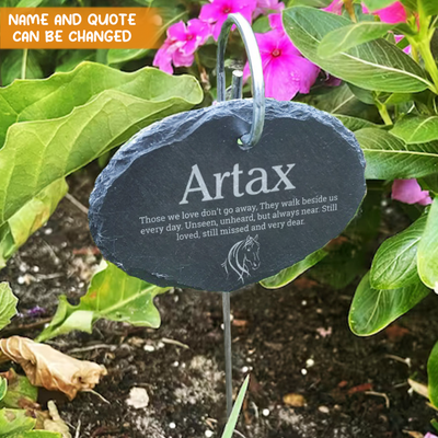 Personalized Horse Memorial Plaque, Grave Decoration, Heart Memorial Marker, In Memory Of, Sympathy Gift, Garden Memorial