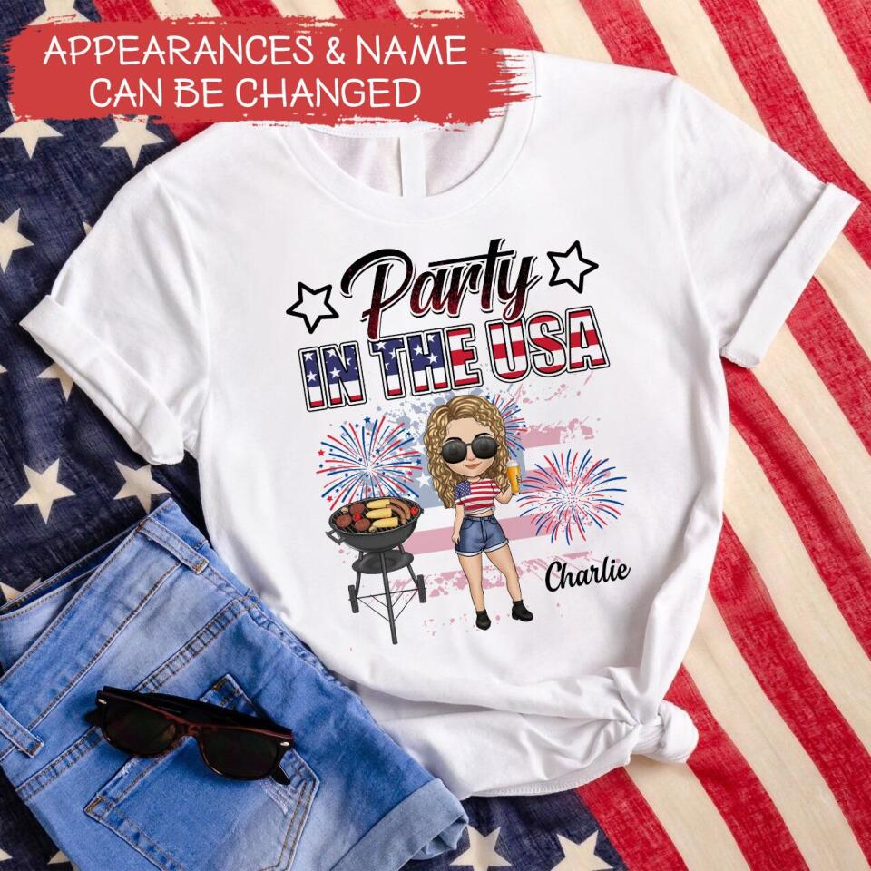 Party In The Usa - Personalized Tshirt, Happy Independence Day, 4th Of July Shirt, Grill Gift