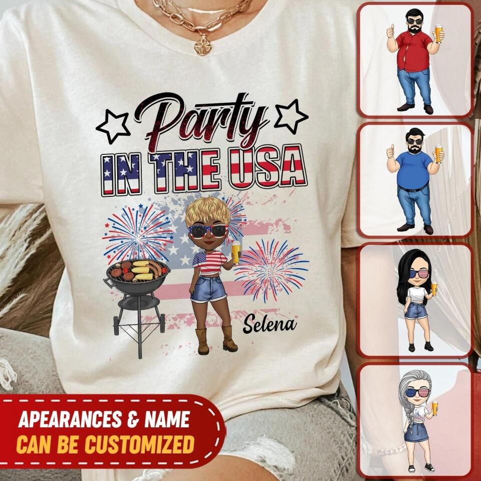Party In The Usa - Personalized Tshirt, Happy Independence Day, 4th Of July Shirt, Grill Gift