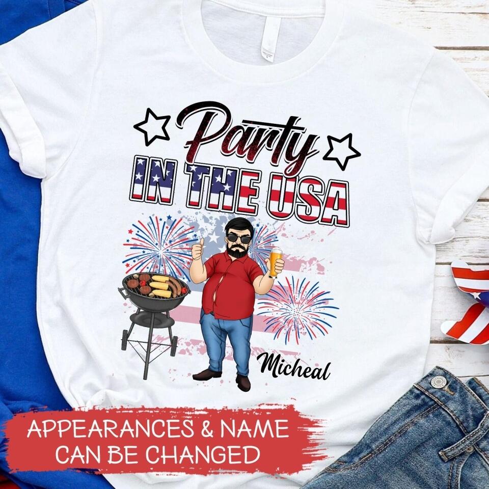 Party In The Usa - Personalized Tshirt, Happy Independence Day, 4th Of July Shirt, Grill Gift
