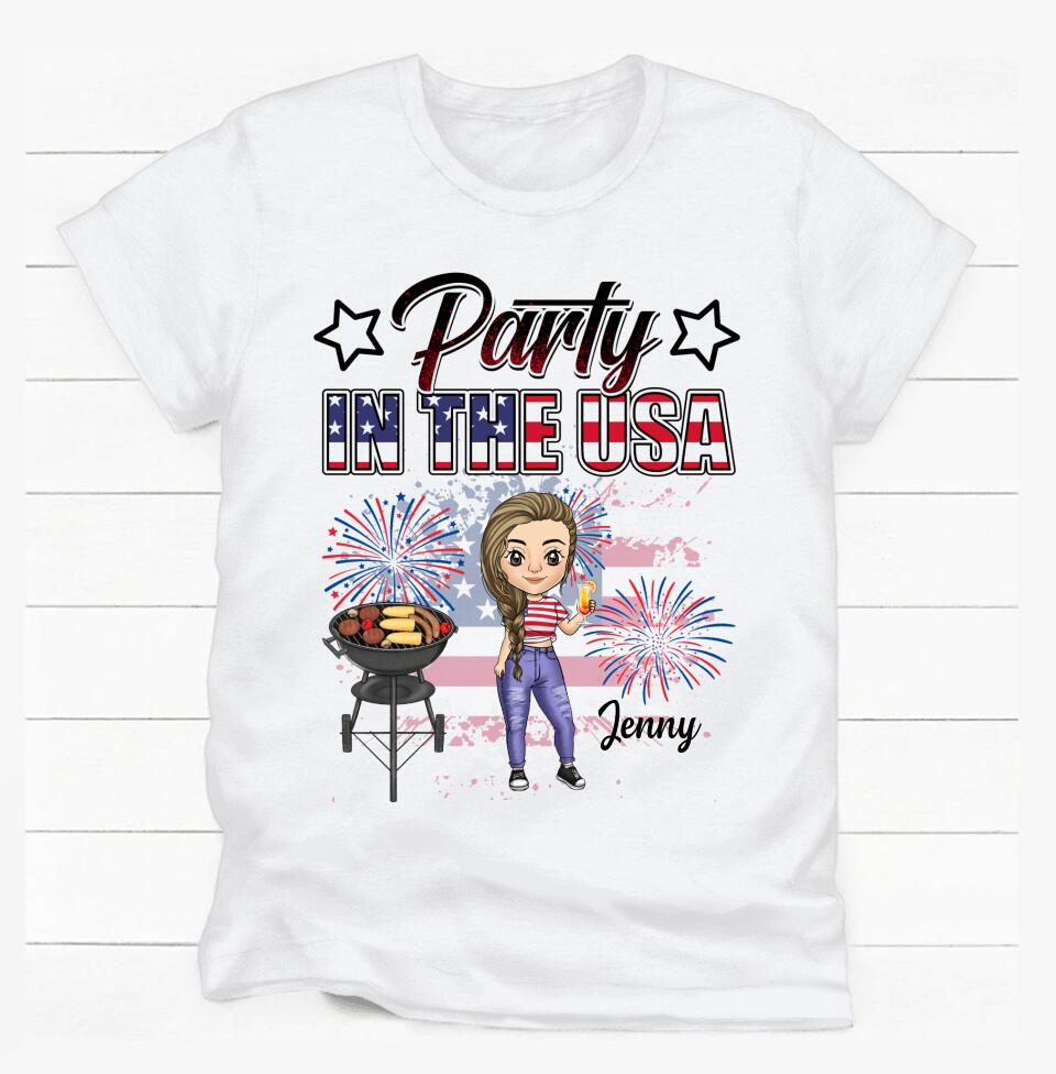 Party In The Usa - Personalized Tshirt, Happy Independence Day, 4th Of July Shirt, Grill Gift