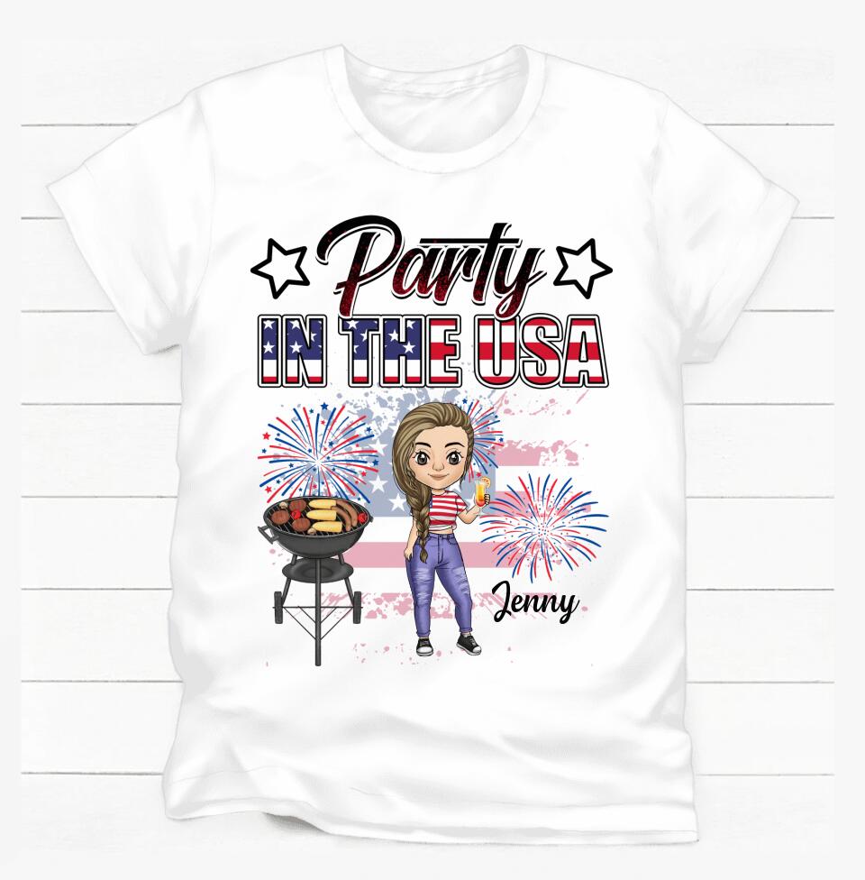 Party In The Usa - Personalized Tshirt, Happy Independence Day, 4th Of July Shirt, Grill Gift
