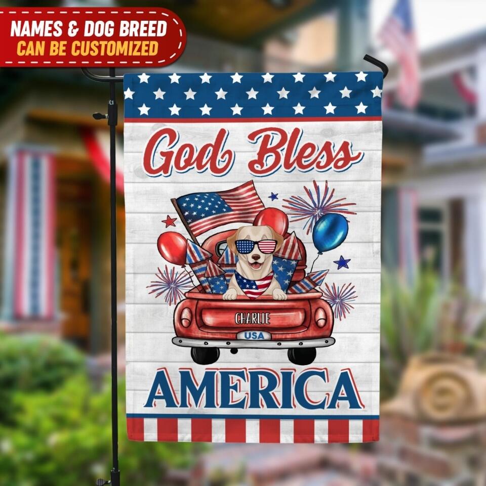 God Bless America - Personalized Garden Flag, 4th Of July Decoration