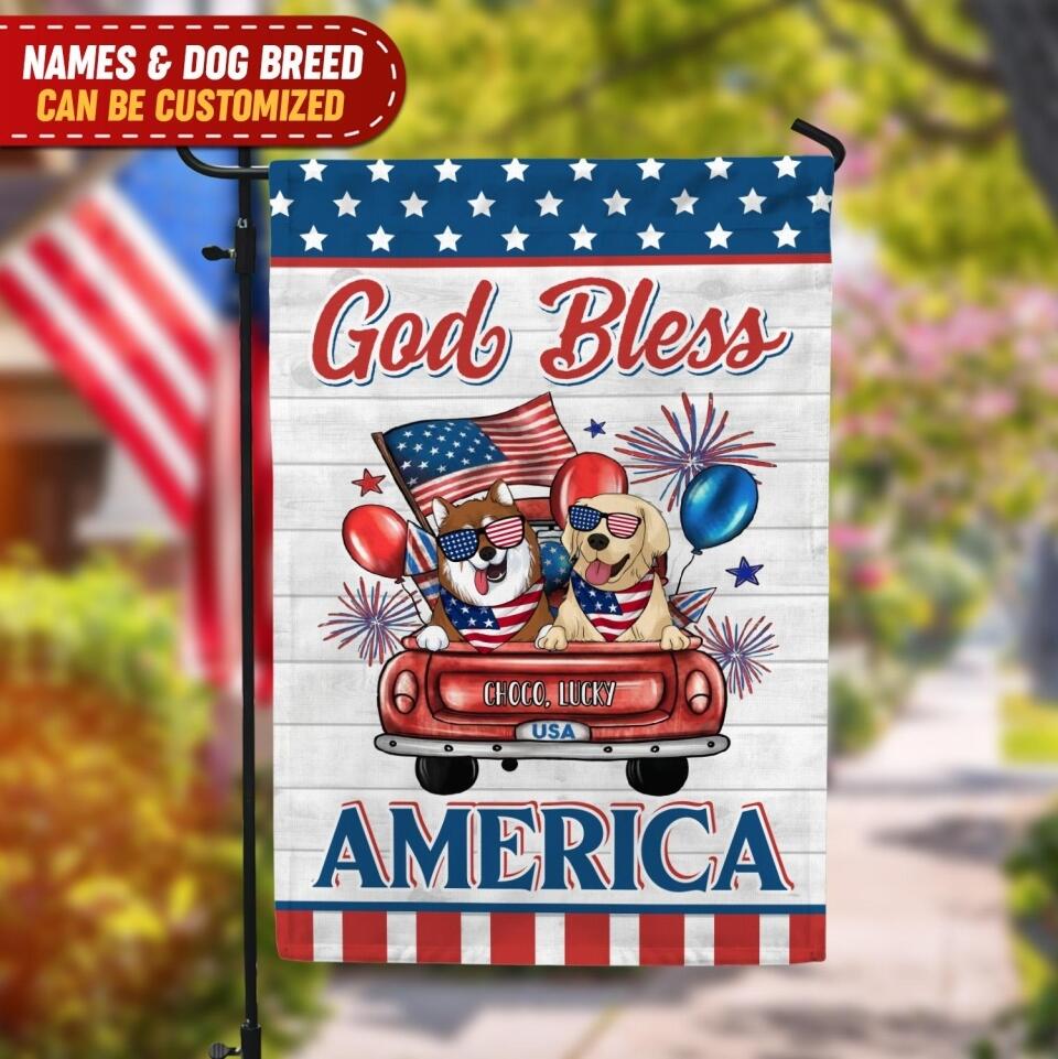 God Bless America - Personalized Garden Flag, 4th Of July Decoration