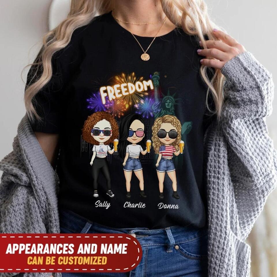 Freedom American, Happy 4th Of July - Personalized T-shirt, Gift For Friend
