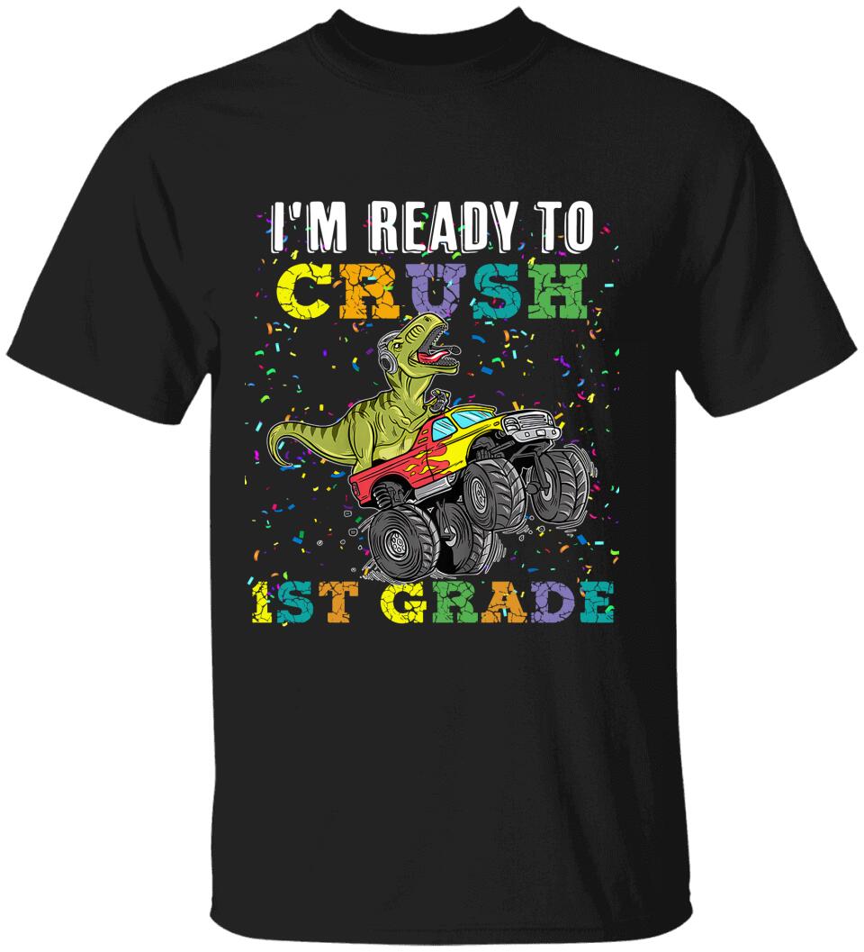 I'm Ready To Crush Dinosaur Truck T Rex - Youth T-Shirt, Back To School, First  Day Of School