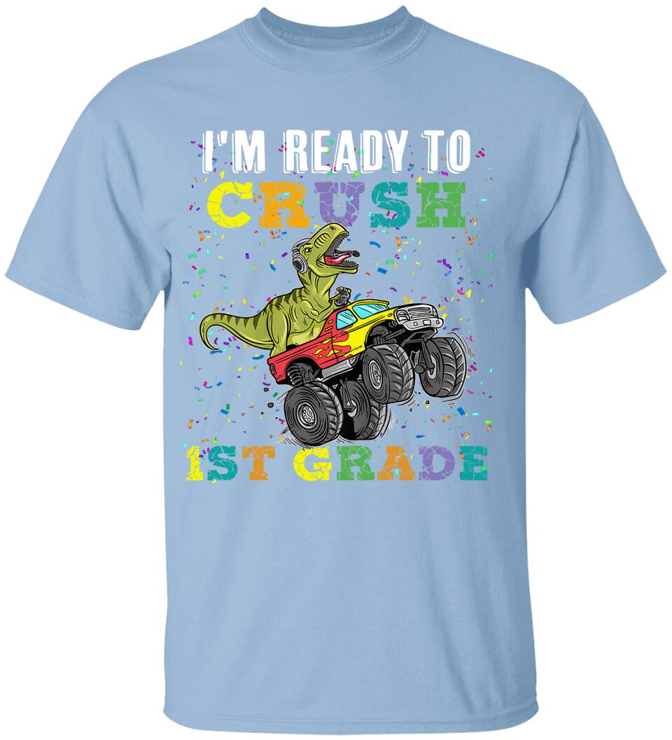 I'm Ready To Crush Dinosaur Truck T Rex - Youth T-Shirt, Back To School, First  Day Of School
