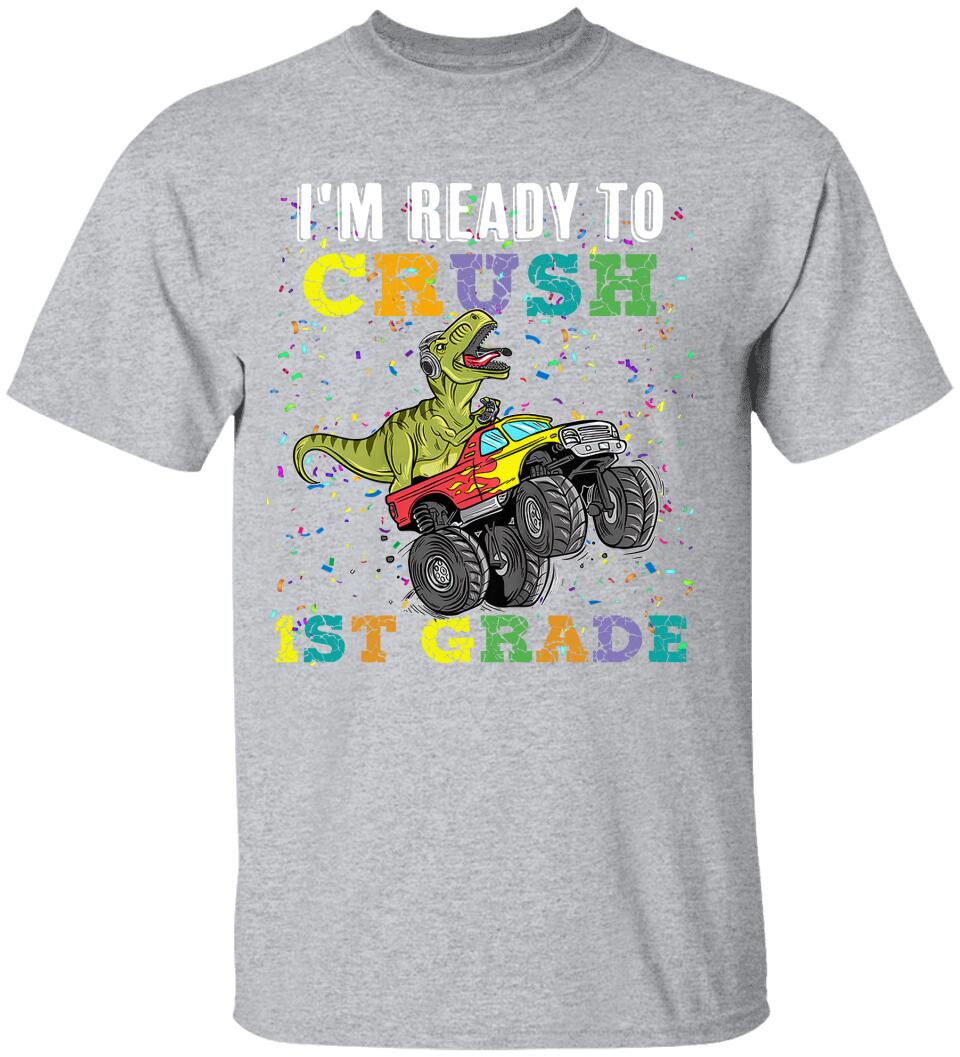 I'm Ready To Crush Dinosaur Truck T Rex - Youth T-Shirt, Back To School, First  Day Of School