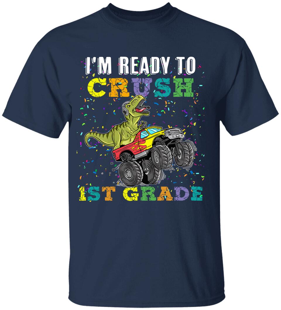 I'm Ready To Crush Dinosaur Truck T Rex - Youth T-Shirt, Back To School, First  Day Of School