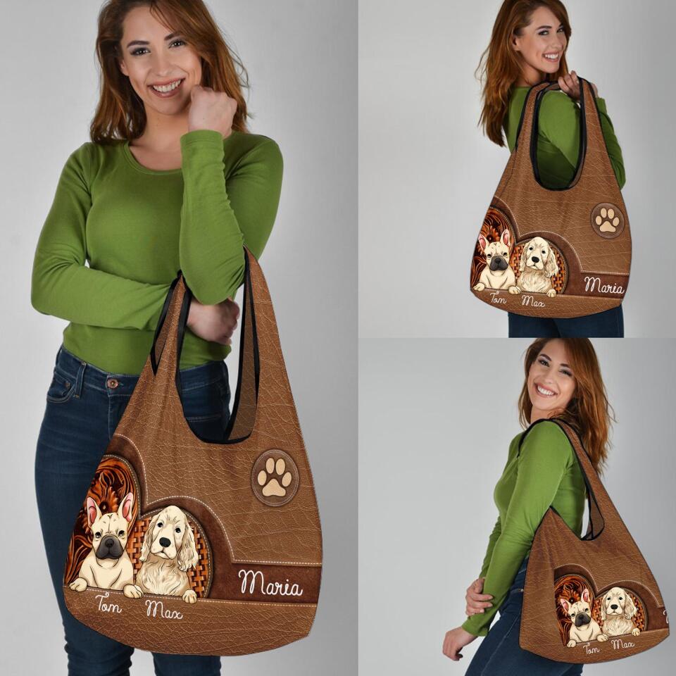 Dog Mom Personalized Grocery Bag, Gift For Dog Lovers