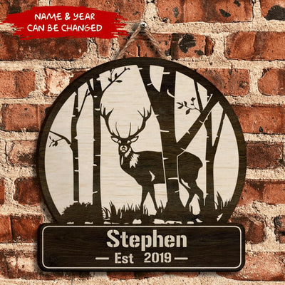 Custom Cabin Decor, Hunting Door Sign - Personalized Door Sign