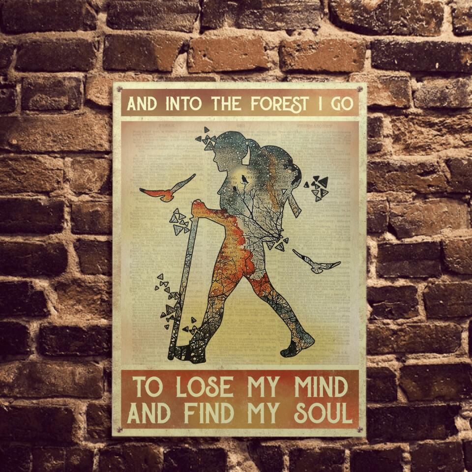 And Into The Forest I Go- Personalized Metal Sign, Gift Camping Lover